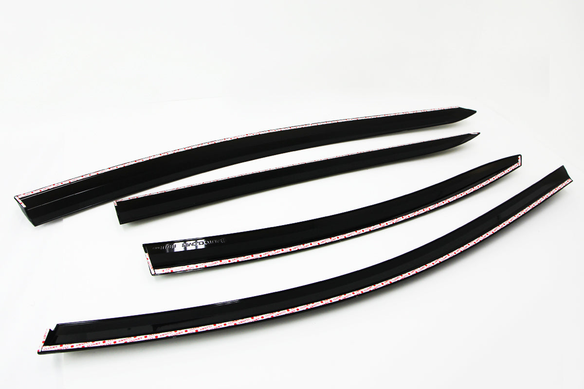 Rain Guards for Hyundai Elantra Sedan 2011-2016 (4PCs) Smoke Tinted Tape-On Style
