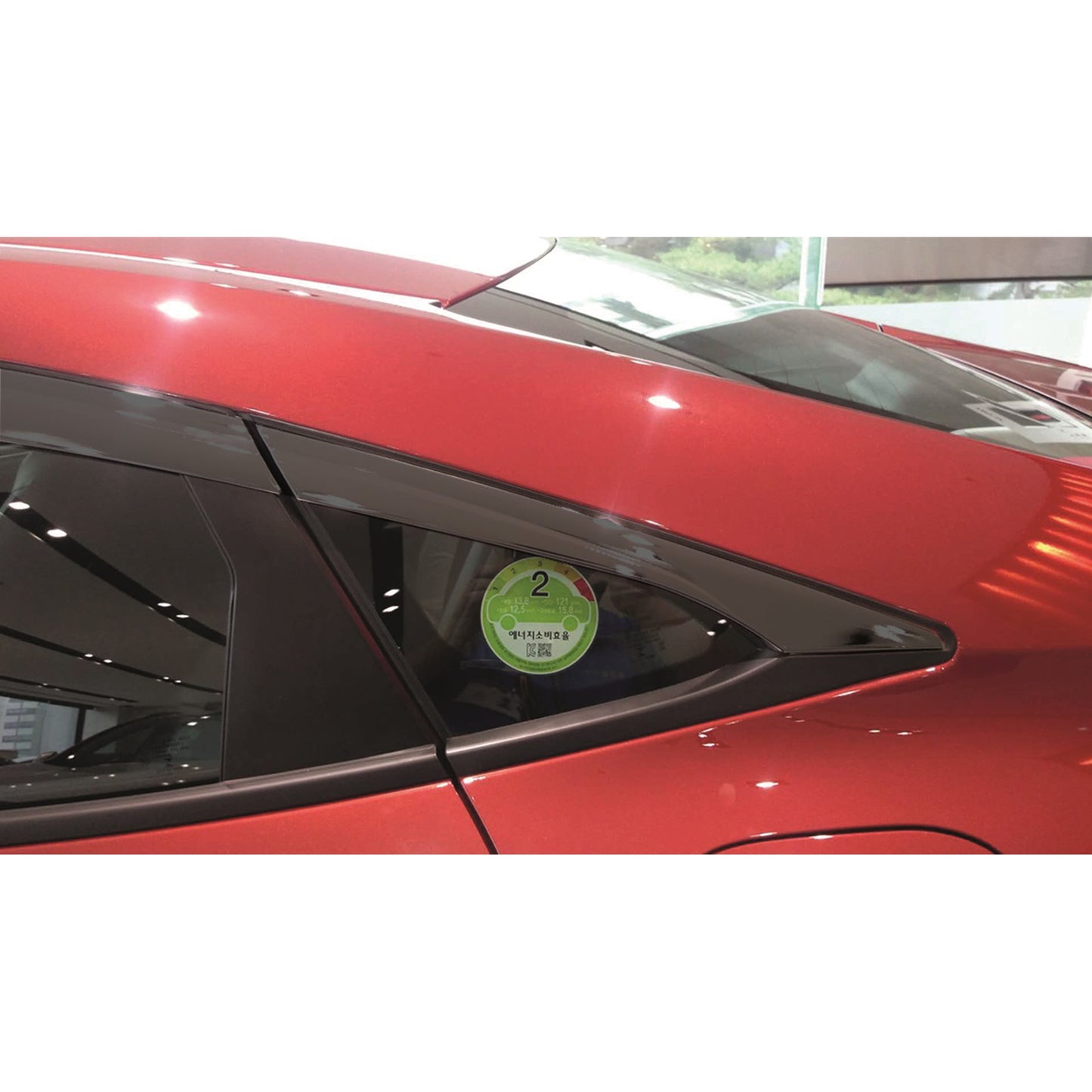 Rain Guards for Honda Civic Sedan 2016-2021 (6PCs) Smoke Tinted Tape-On Style