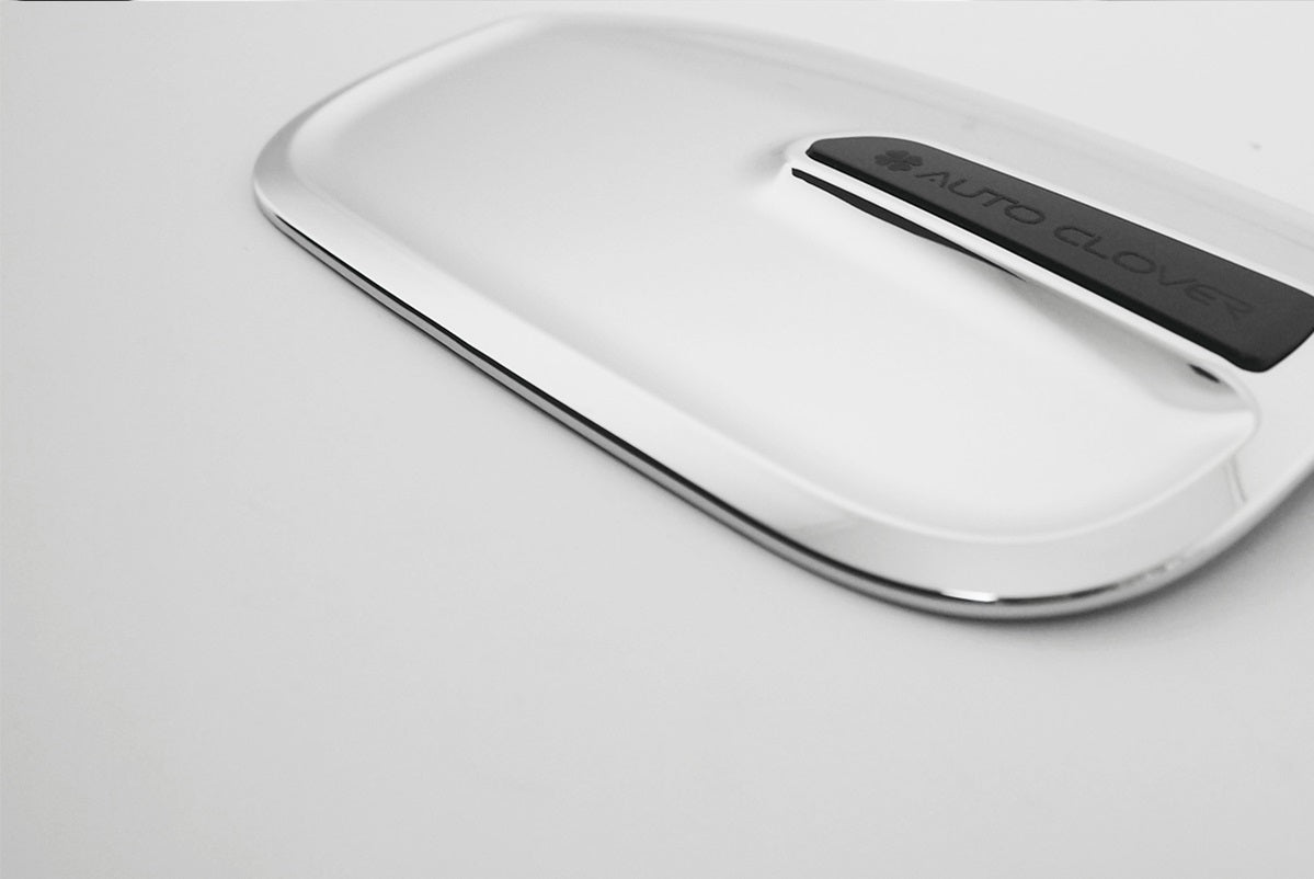 B3770 - Fuel Gas Door Decoration Cover Trim for Hyundai Kona 2018-2022 (1PC) Chrome Finish Tape-On Style - northernprimesupply
