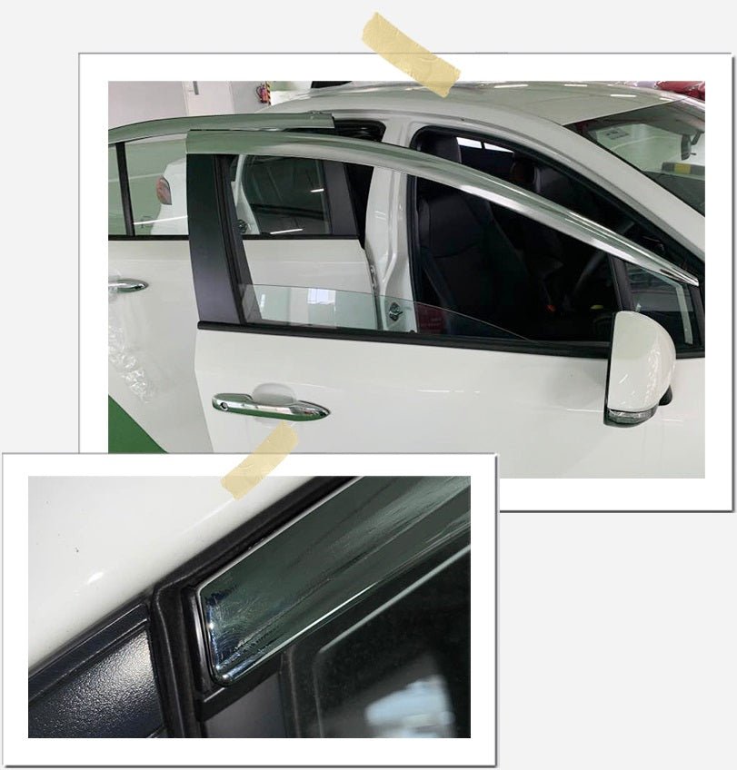 E0210 - Rain Guards for Toyota Corolla Sedan 2020-2022 (4PCs) Chrome Finish Tape-On Style - northernprimesupply