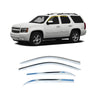 Rain Guards for Chevrolet Tahoe 2007-2014 (4PCs) Chrome Finish Tape-On Style