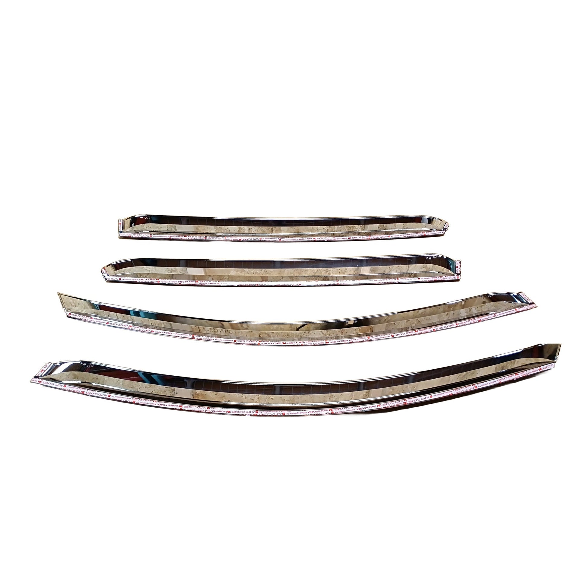 A4560 - Rain Guards for Hyundai Veracruz 2007 - 2012 (4PCs) Chrome Finish Tape - On Style - northernprimesupply