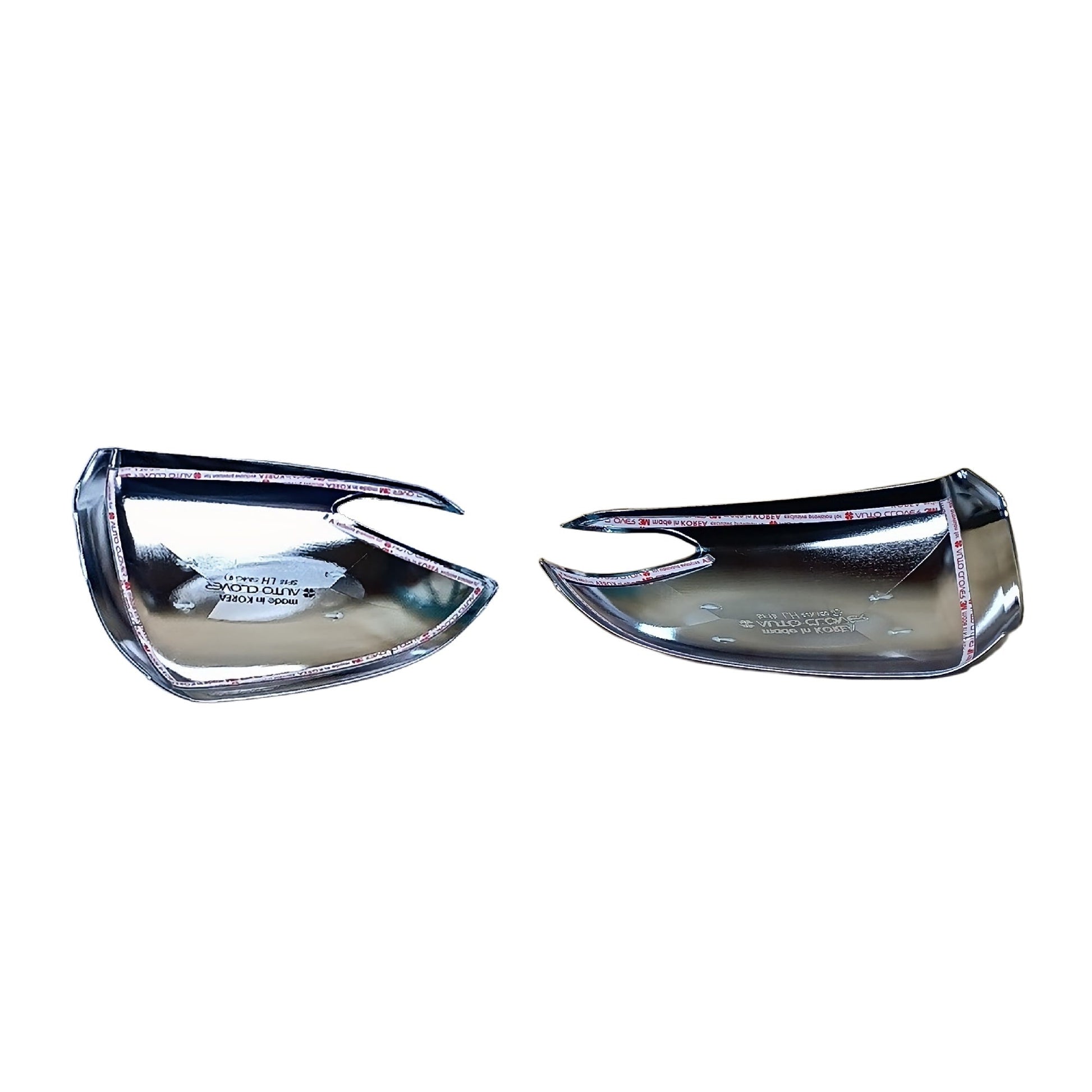 B1370 - Door Side Mirror Cover for Hyundai Santa Fe 2019 - 2023 (2PCs) Chrome Finish Tape - On Style - northernprimesupply