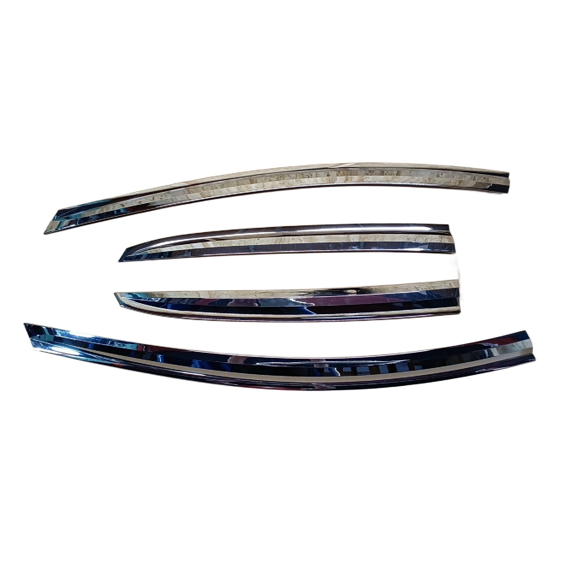 C5010 - Rain Guards for Hyundai Elantra GT 2013 - 2017 (4PCs) Chrome Finish Tape - On Style - northernprimesupply