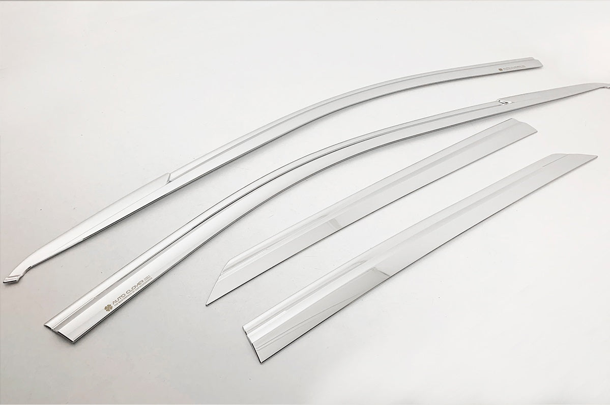 E0670 - Rain Guards for Hyundai IONIQ5 2022-2023 (4PCs) Chrome Finish Tape-On Style - northernprimesupply