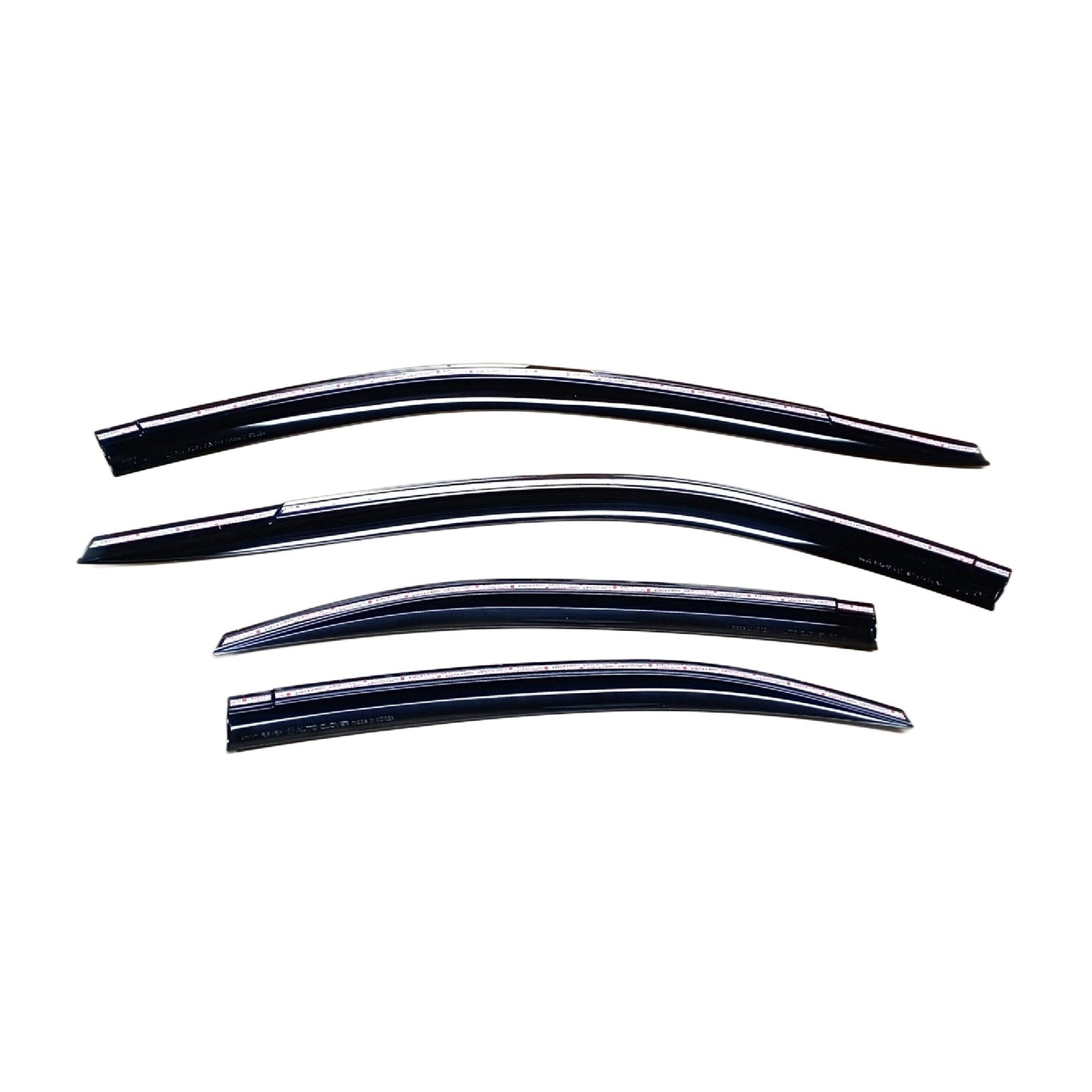 E2111 - Rain Guards for Toyota Yaris Advance 2018 - 2021 (4PCs) Smoke Tinted Tape - On Style - northernprimesupply