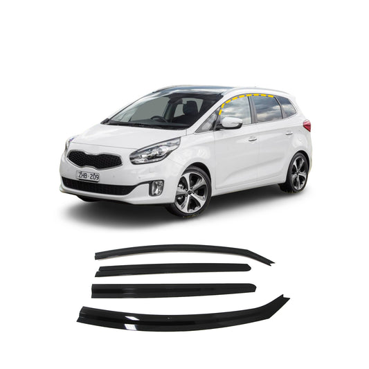 Rain Guards for Kia Rondo 2014-2017 (4PCs) Smoke Tinted Tape-On Style