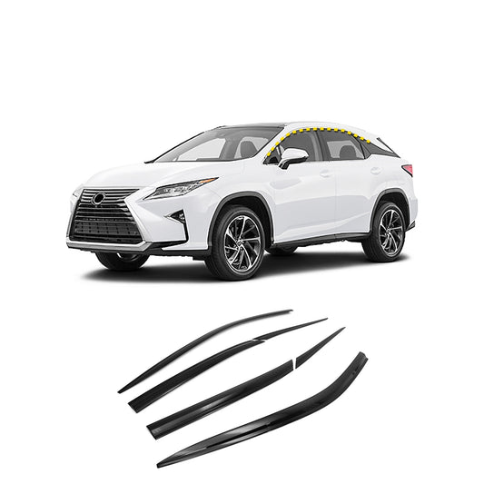 Rain Guards for Lexus RX 2016-2022 (6PCs) Black Tape-On Style