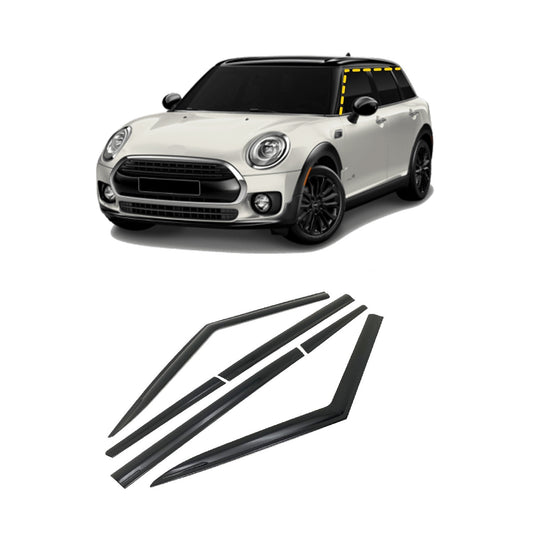 Rain Guards for Mini Clubman 2017-2023 (6PCs) Black Tape-On Style