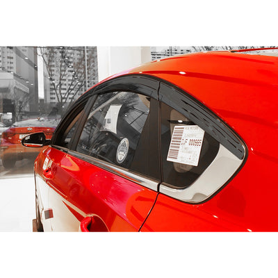 Rain Guards for Kia Forte Sedan 2019-2023 (6PCs) Smoke Tinted Tape-On Style