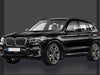 Rain Guards for BMW X3 SUV 2018-2023 (6PCs) Black Tape-On Style
