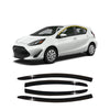 Rain Guards for Toyota Prius C Hatchback 2012-2019 (4PCs) Smoke Tinted Tape-On Style