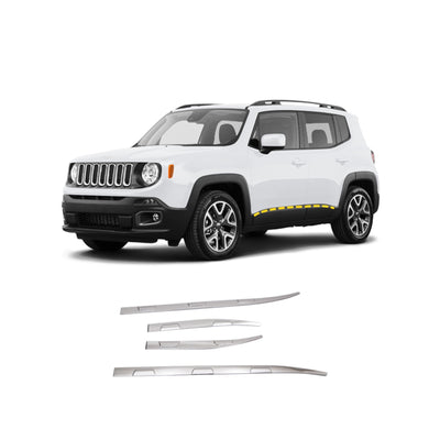 Body Side Molding Cover Trim for Jeep Renegade 2015-2022 (4PCs) Chrome Finish Tape-On Style