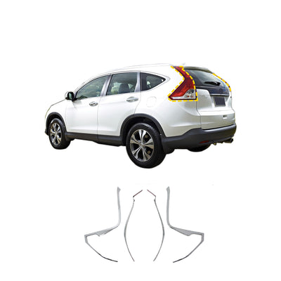 Tail Lights Cover Trim for Honda CR-V 2012-2014 (4PCs) Chrome Finish Tape-On Style