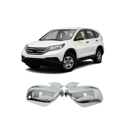 Door Side Mirror Cover (With LED) for Honda CR-V 2012-2014 (4PCs) Chrome Finish Tape-On Style
