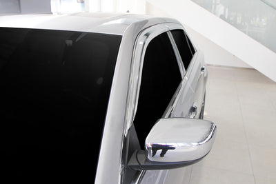 Rain Guards for Chrysler 300C 2011-2023 (4PCs) Chrome Finish Tape-On Style