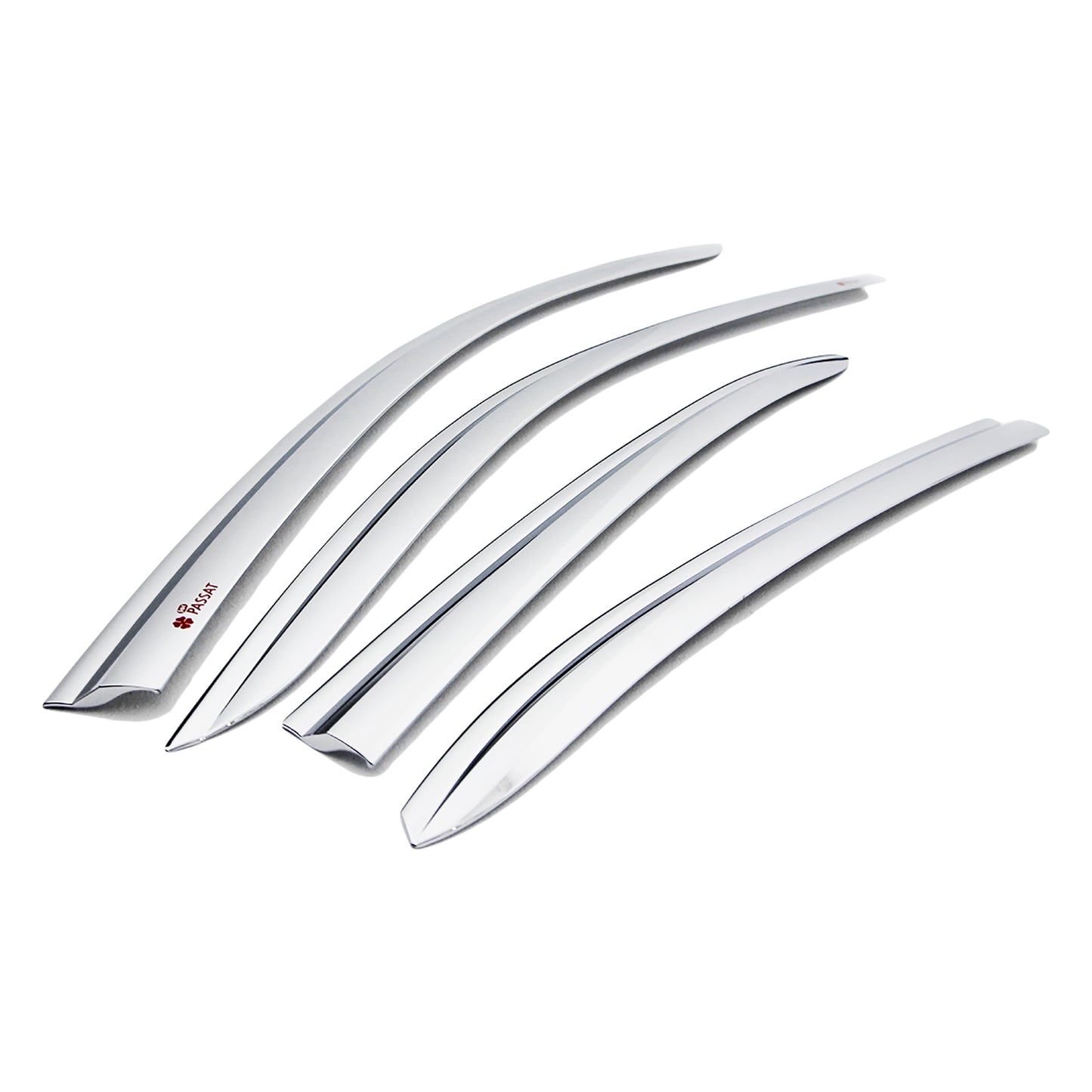 Rain Guards for Volkswagen Passat 2012-2019 (4PCs) Chrome Finish Tape-On Style