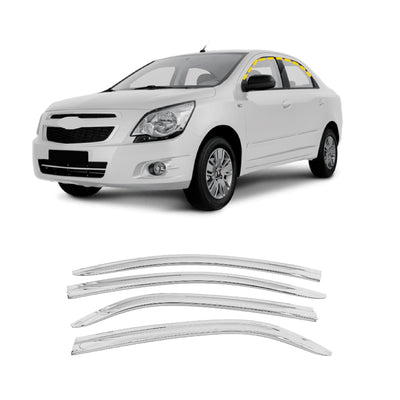 Rain Guards for Chevrolet Cobalt 2012-2020 (4PCs) Chrome Finish Tape-On Style