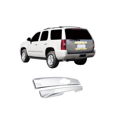 Trunk Lid Cover Trim for Chevrolet Tahoe 2007-2014 (2PCs) Chrome Finish Tape-On Style