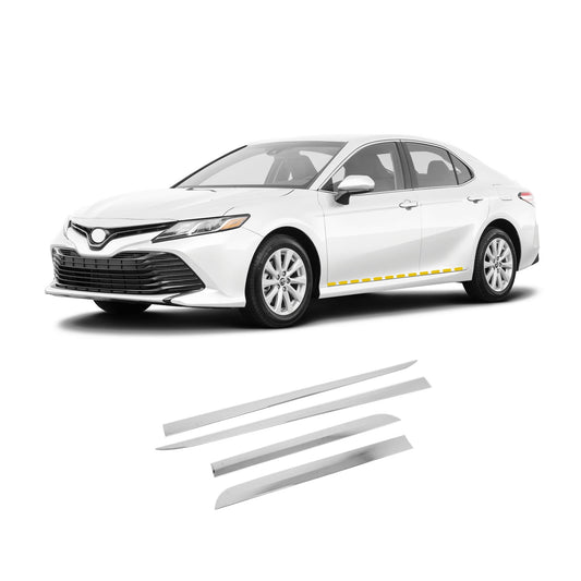 Body Side Molding Cover Trim for Toyota Camry 2018-2023 (4PCs) Chrome Finish Tape-On Style