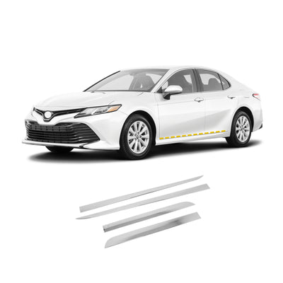 Body Side Molding Cover Trim for Toyota Camry 2018-2023 (4PCs) Chrome Finish Tape-On Style