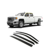 Rain Guards for GMC Sierra 2500 Crew Cab 2015-2018 (4PCs) Smoke Tinted Tape-On Style