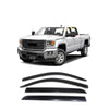 Rain Guards for GMC Sierra 3500 Crew Cab 2015-2018 (4PCs) Smoke Tinted Tape-On Style
