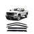 Rain Guards for GMC Sierra 3500 Crew Cab 2015-2018 (4PCs) Smoke Tinted Tape-On Style