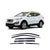 Rain Guards for Hyundai Santa Fe Sport 5-Seater 2013-2018 (6PCs) Smoke Tinted Tape-On Style