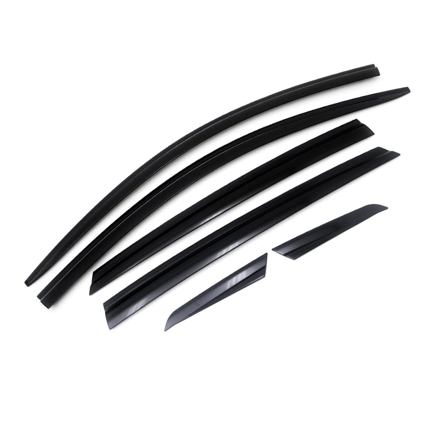 Rain Guards for Kia Optima Sedan 2016-2020 (6PCs) Smoke Tinted Tape-On Style