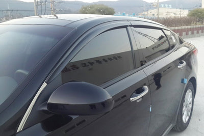 Rain Guards for Kia Optima Sedan 2016-2020 (6PCs) Smoke Tinted Tape-On Style