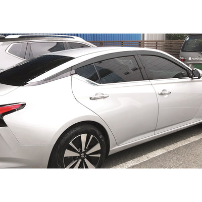 Rain Guards for Nissan Altima 2019-2023 (6PCs) Smoke Tinted Tape-On Style