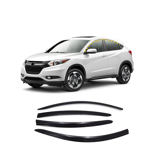 Rain Guards for Honda HR-V 2016-2022 (4PCs) Smoke Tinted Tape-On Style