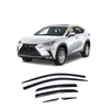 Rain Guards for Lexus NX 2015-2021 (6PCs) Smoke Tinted Tape-On Style