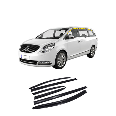 Rain Guards for Buick GL8 2011-2016 (6PCs) Smoke Tinted Tape-On Style