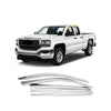 Rain Guards for GMC Sierra 1500 Limited 2019 (4PCs) Chrome Finish Tape-On Style
