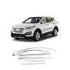 Rain Guards for Hyundai Santa Fe Sport 5-Seater 2013-2018 (6PCs) Chrome Finish Tape-On Style