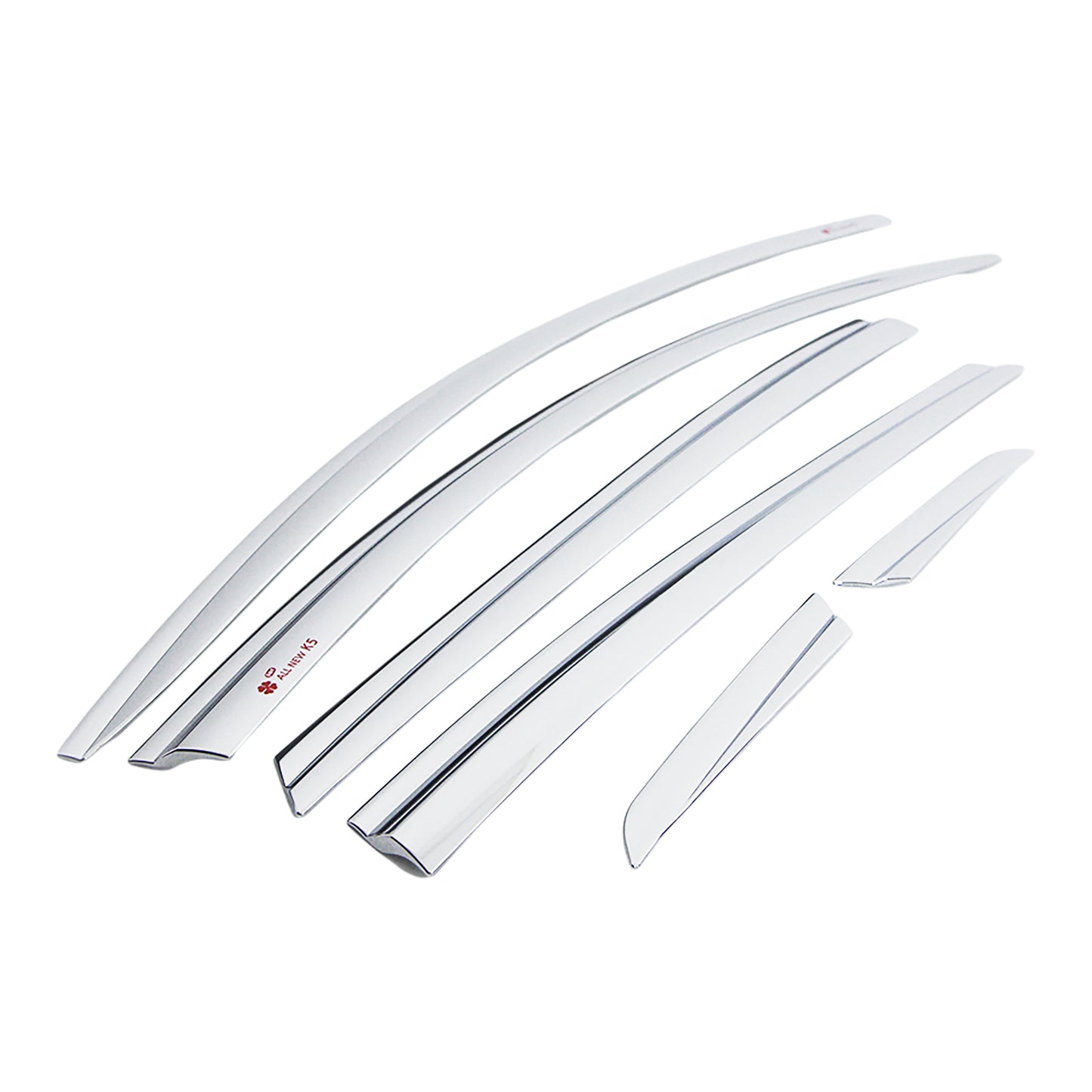 Rain Guards for Kia Optima 2016-2020 (6PCs) Chrome Finish Tape-On Style