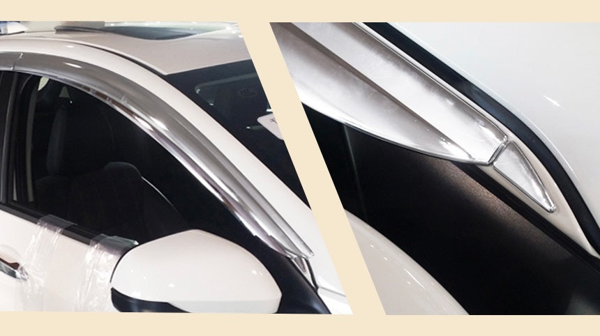 Rain Guards for Honda HR-V 2016-2022 (4PCs) Chrome Finish Tape-On Style