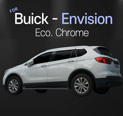 Rain Guards for Buick Envision 2016-2020 (6PCs) Chrome Finish Tape-On Style