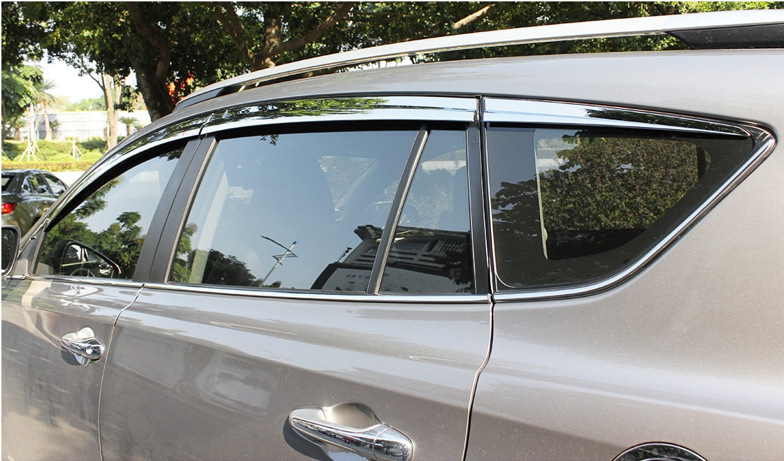 Rain Guards for Toyota RAV4 2013-2018 (6PCs) Chrome Finish Tape-On Style