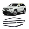 Rain Guards for Jeep Grand Cherokee 2011-2021 (6PCs) Black Tape-On Style