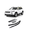 Rain Guards for Jeep Cherokee 2014-2023 (6PCs) Smoke Tinted Tape-On Style
