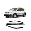 Rain Guards for Jeep Compass 2011-2017 (6PCs) Smoke Tinted Tape-On Style
