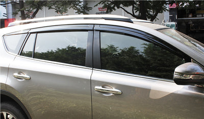 Rain Guards for Toyota RAV4 2013-2018 (6PCs) Smoke Tinted Tape-On Style