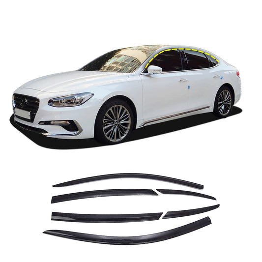 Rain Guards for Hyundai Azera 2018-2022 (6PCs) Smoke Tinted Tape-On Style