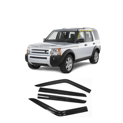 Rain Guards for Land Rover Discovery LR3 2005-2009 (4PCs) Smoke Tinted Tape-On Style