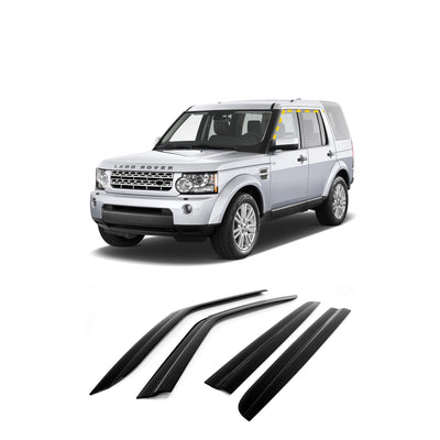 Rain Guards for Land Rover Discovery LR4 2010-2016 (4PCs) Smoke Tinted Tape-On Style