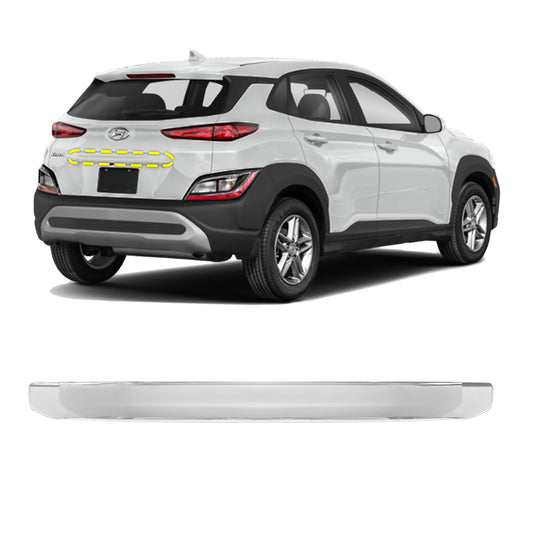 Trunk Lid Cover Trim for Hyundai Kona 2018-2021 (1PC) Chrome Finish Tape-On Style