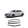 Rain Guards for Renault Talisman 2015-2021 (6PCs) Black with Chrome Line Tape-On Style